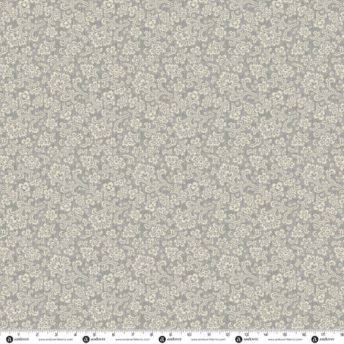 Nocturne by Andover Fabrics Mourning Lace Fog