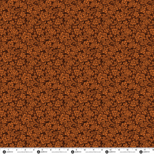 Nocturne by Andover Fabrics Mourning Lace Jack O Lantern