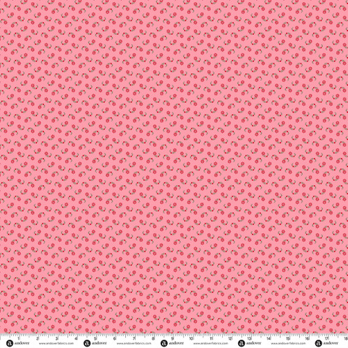 Jollyberry by Andover Fabrics Holiday Paisley Peppermint Pink