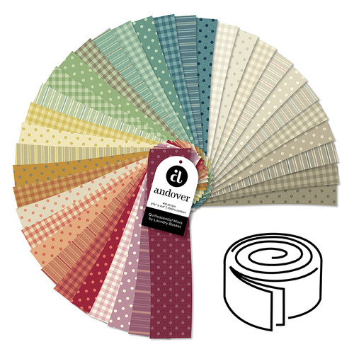 Quiltessential Minis - 2.5 Inch Strip Roll - 40 Cuts Each