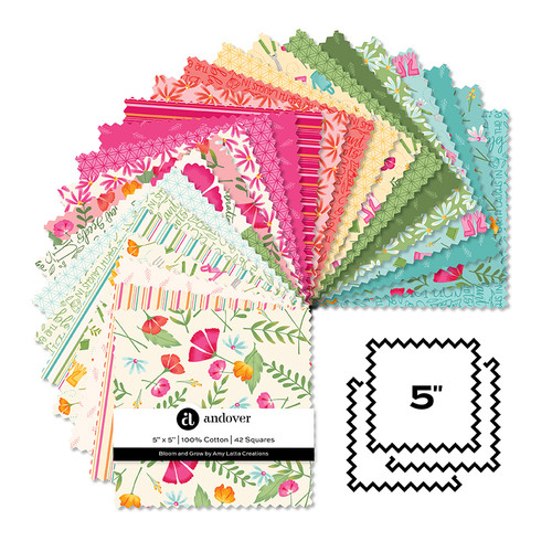 Bloom and Grow - 5 Inch Square - 42 Cuts Each