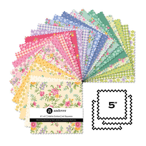 Blooming Besties - 5 Inch Square - 42 Cuts Each