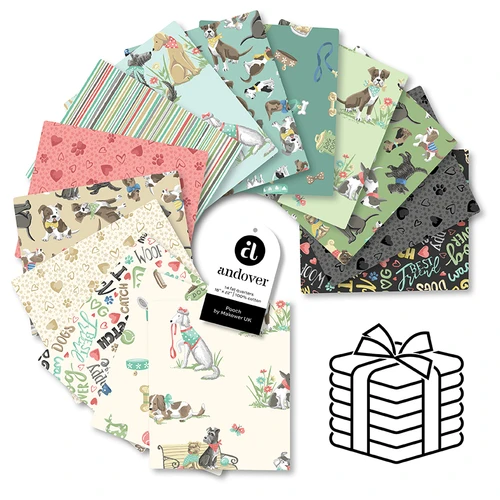 Pooch - Fat Quarter Bundle - 14 Cuts Each