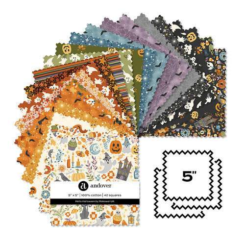 Hello Halloween - 5 Inch Square - 42 Cuts Each
