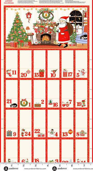 Jolly Saint Nick by Makower UK Advent Multi