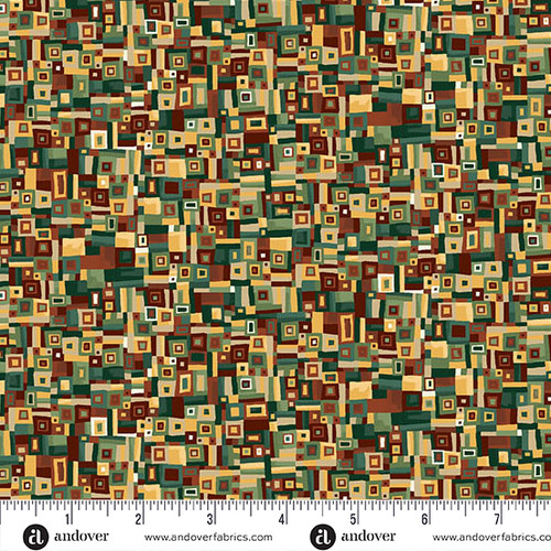 Golden by Makower UK Patchwork Green
