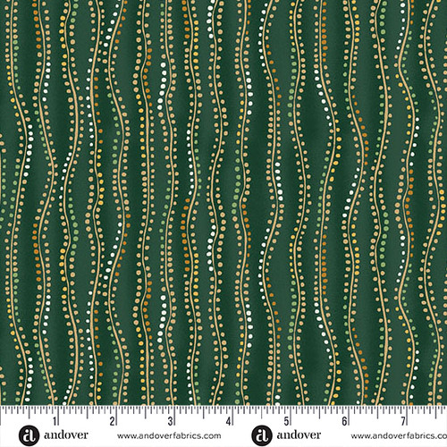 Golden by Makower UK Stripe Green