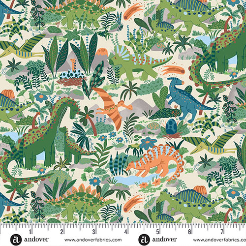 Prehistoric by Makower UK Paradise Cream