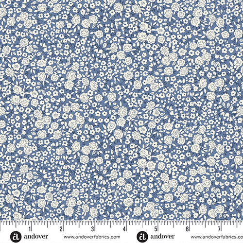 Petite Fleur by Makower UK Blossom Blue