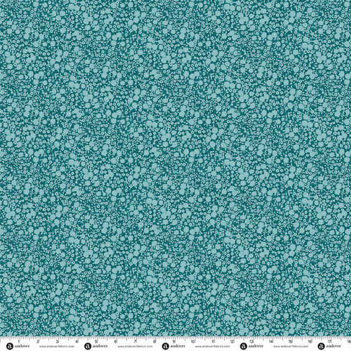 Petite Bijoux by Makower UK Blossom Teal