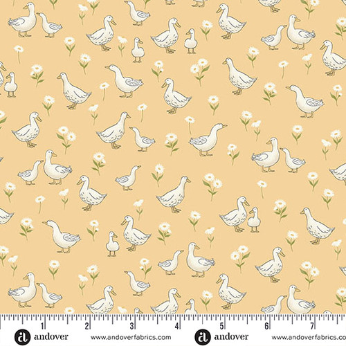 Little Ones by Makower UK Ducks Yellow
