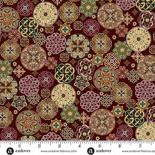 Kindred by Makower UK Knots Brown