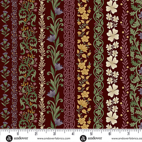 Kindred by Makower UK Stripe  Brown