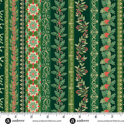 Adorn by Makower UK Garland Stripe Green
