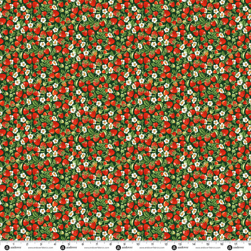 Countryside Classics by Makower UK Strawberry Green