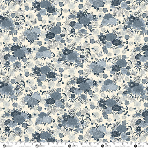 Indigo by Makower UK Bloom Cream