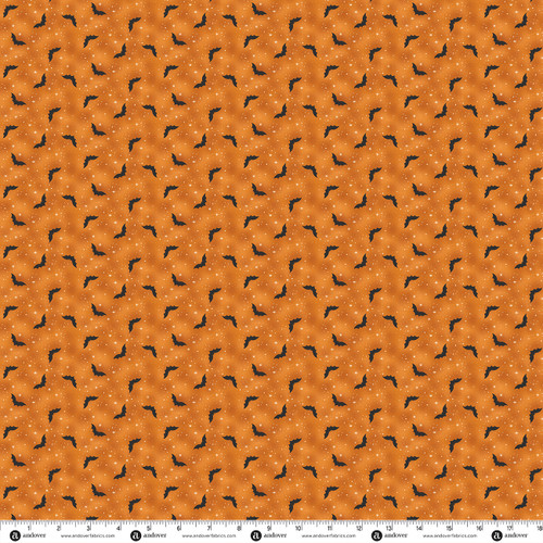 Hello Halloween by Makower UK Bats Orange