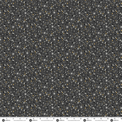 Hello Halloween by Makower UK Sparkle Gray
