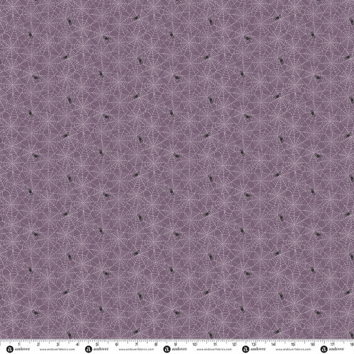 Hello Halloween by Makower UK Cobweb Purple