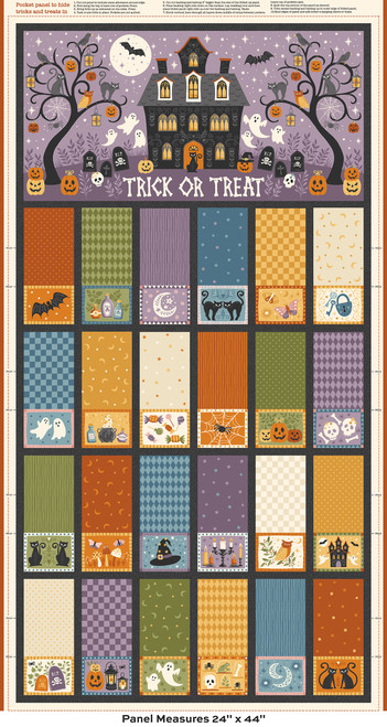 Hello Halloween by Makower UK Panel Multi