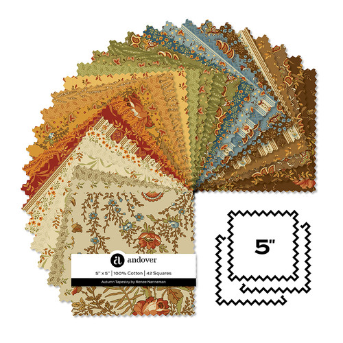 Autumn Tapestry - 5 Inch Square - 42 Cuts Each