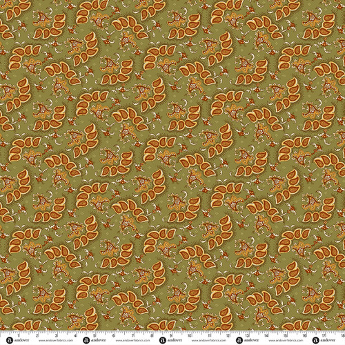 Autumn Tapestry by Renee Nanneman Spice Paisley Olive Grove
