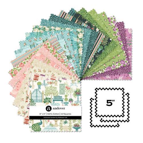 Victorian Garden - 5 Inch Square - 42 Cuts Each