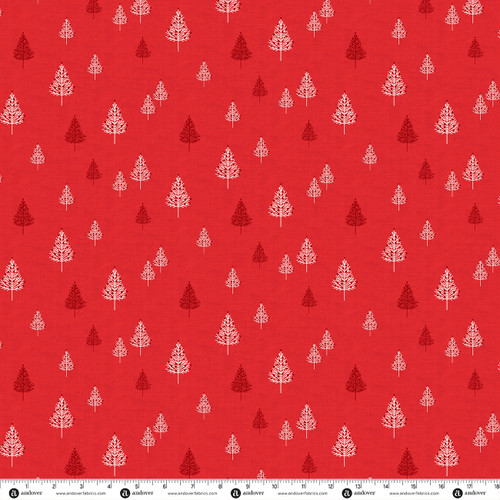 Scandi Timeless by Makower UK Trees Red