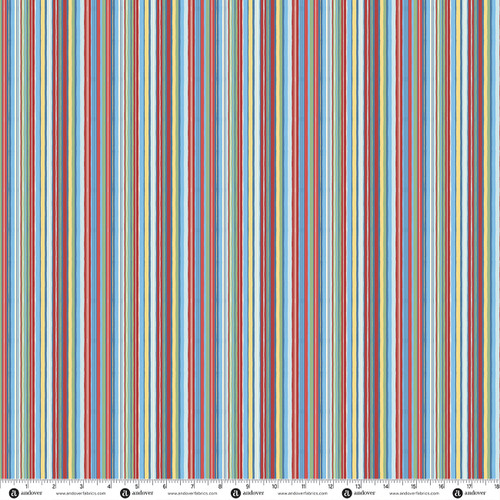 Frosty Friends by Makower UK Stripe Blue