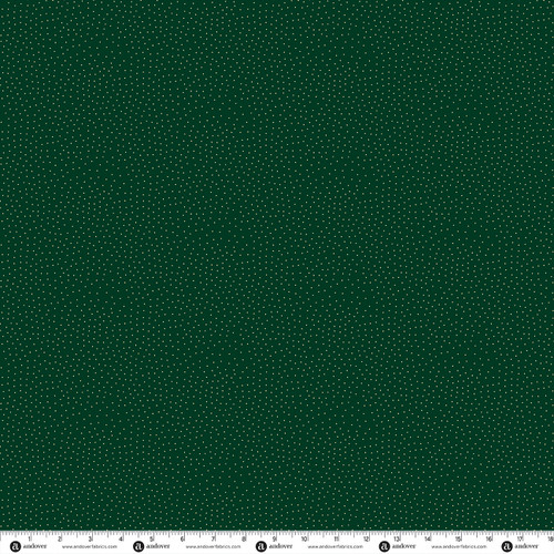 Evergreen Elegance by Makower UK Scattered Spots Green