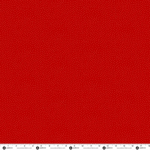 Evergreen Elegance by Makower UK Scattered Spots Red