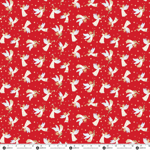 Star of Wonder by Makower UK Angels Red