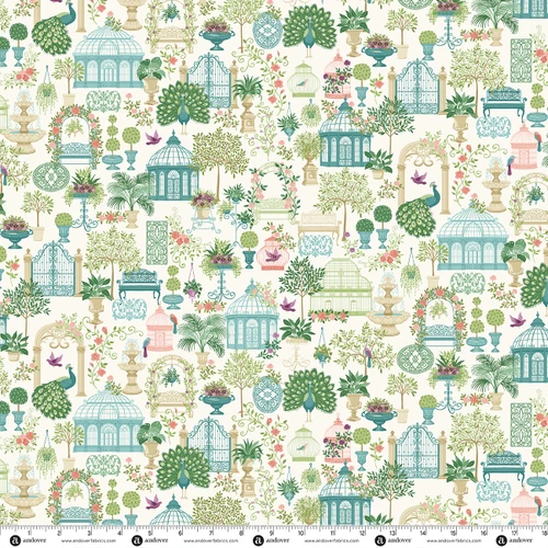 Victorian Garden by Makower UK Palm House Cream