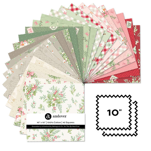 Gooseberry and Garland - 10 Inch Square - 42 Cuts Each