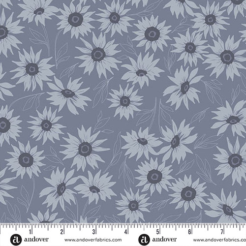 Color Me Whispered by Stephanie Organes Marguerite Mist Dark Grey