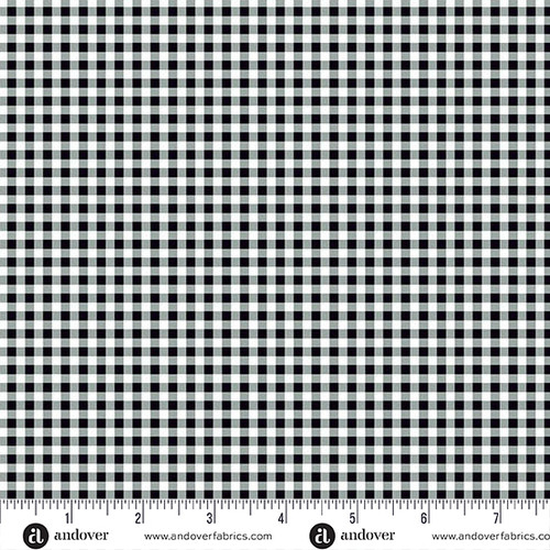 Ghostly Garden by KP Creates Bitty Gingham Black