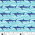 Deep Blue Sea by Makower UK Sharks Light Blue
