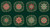 Adorn by Makower UK Circles Green