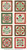 Evergreen Elegance by Makower UK Squares Multi