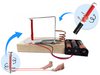 The Electromagnet Science Kit is designed to introduce and educate users about the principles of electromagnetism through hands-on experiments. With this kit, you can build various devices such as an electromagnet, electrical catapult, doorbell chime, telegraph, electromagnetic relay, and more.

The kit includes essential materials like enameled copper wire (Magnet Wire 28 AWG: Spool of 100 feet), a battery holder that mounts and connects 2 C size 1.5-volt batteries to produce 3 volts, a large nail as the core of the electromagnet, iron filings to reveal the direction of magnetic lines formed by the electromagnet, a wood block with pilot holes as a base for a telegraph station, a key strip for electrical contact, an armature in a large Z-shaped metal strip, a magnetic compass for testing the poles of the electromagnet, and sandpaper for removing the insulating enamel from the ends of the copper wire.

Instructions for conducting the experiments are available online, ensuring easy access and guidance throughout the learning process. Additionally, the kit is available in two different levels: basic and advanced. The advanced level kit expands the possibilities with additional materials, including 6 disk magnets, 1 neodymium magnet (super magnet), 2 latch magnets, 3 wood blocks with pilot holes, 8 small metal strips for keys, 3 large Z-shaped metal strips as armatures, a spool of 200 feet of magnet wire, 3 battery holders for 2 C size cells, 4 nails, insulated wires, bare wire, screws, a bottle of steel shapes (polished iron pieces), and a small bag of iron filings.

With each kit, you can perform at least 30 different experiments, making it a comprehensive and engaging tool for learning about electromagnetism. The materials provided cater to both basic and advanced levels, ensuring that users can progress and explore deeper concepts as they gain knowledge and experience.