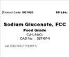 Sodium gluconate is sodium salt of gluconic acid that is produced by the fermentation of glucose.
