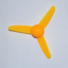 Propeller with 3 Narrow Blades, 80 mm outer diameter, Yellow