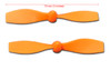 One pair of 75mm propellers with spinner cones. Fit any 2mm shaft.