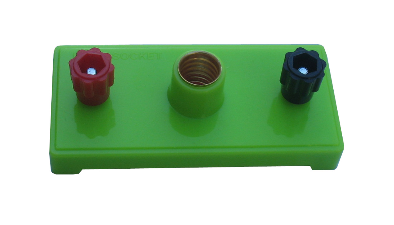 Lamp holder with binding posts Green