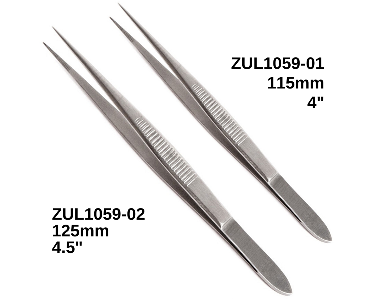 Forceps, Fine Tip, Straight 115mm - 125mm