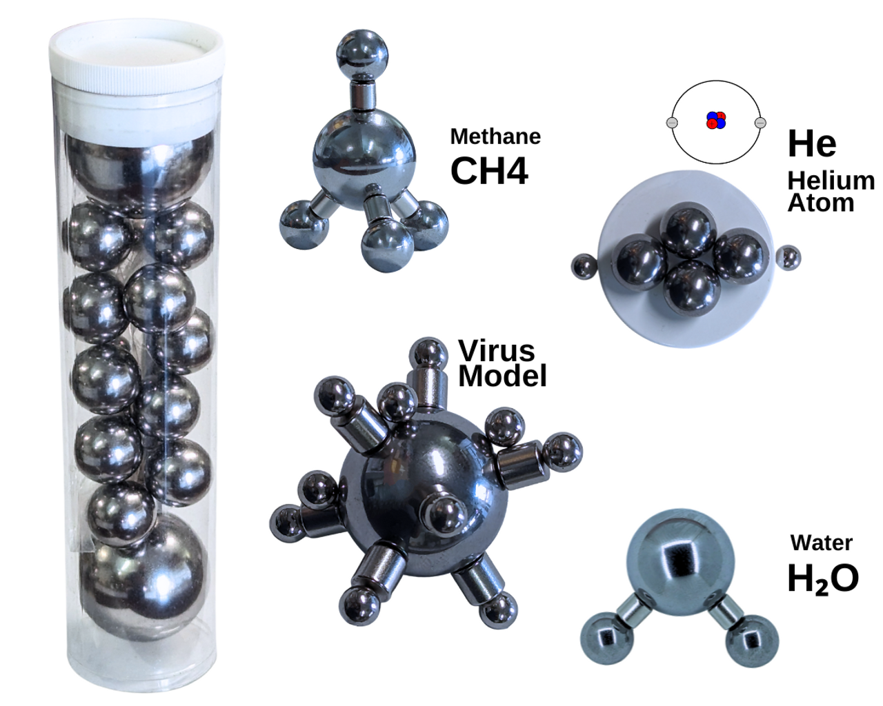 Magnetic Molecular Modeling Kit, Explore atoms and molecules magnetically, engaging science enthusiasts.