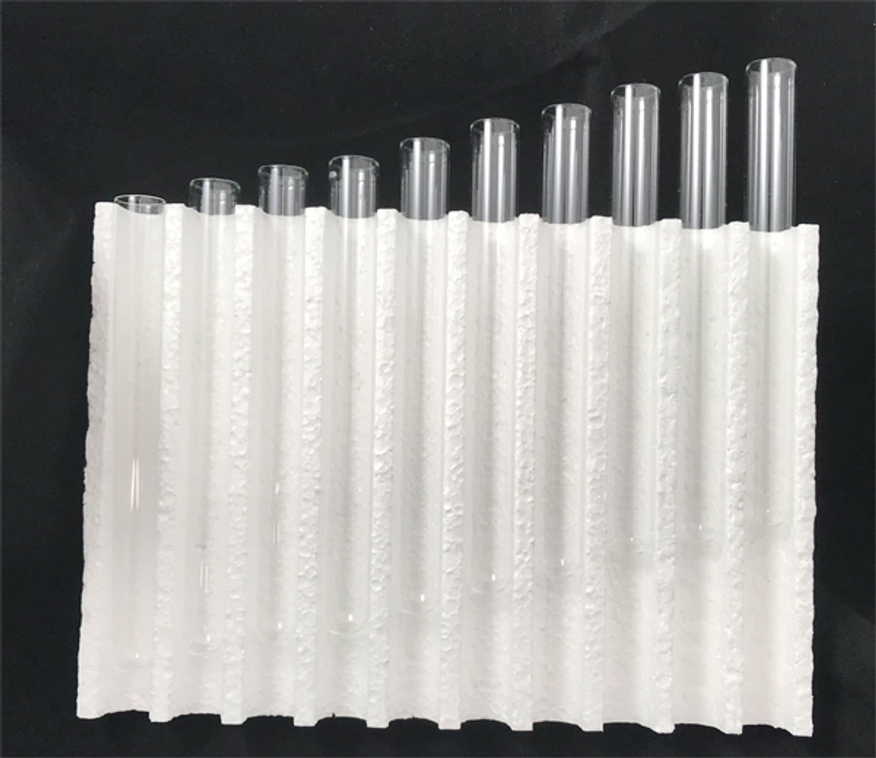 Glass test tubes with protective packaging