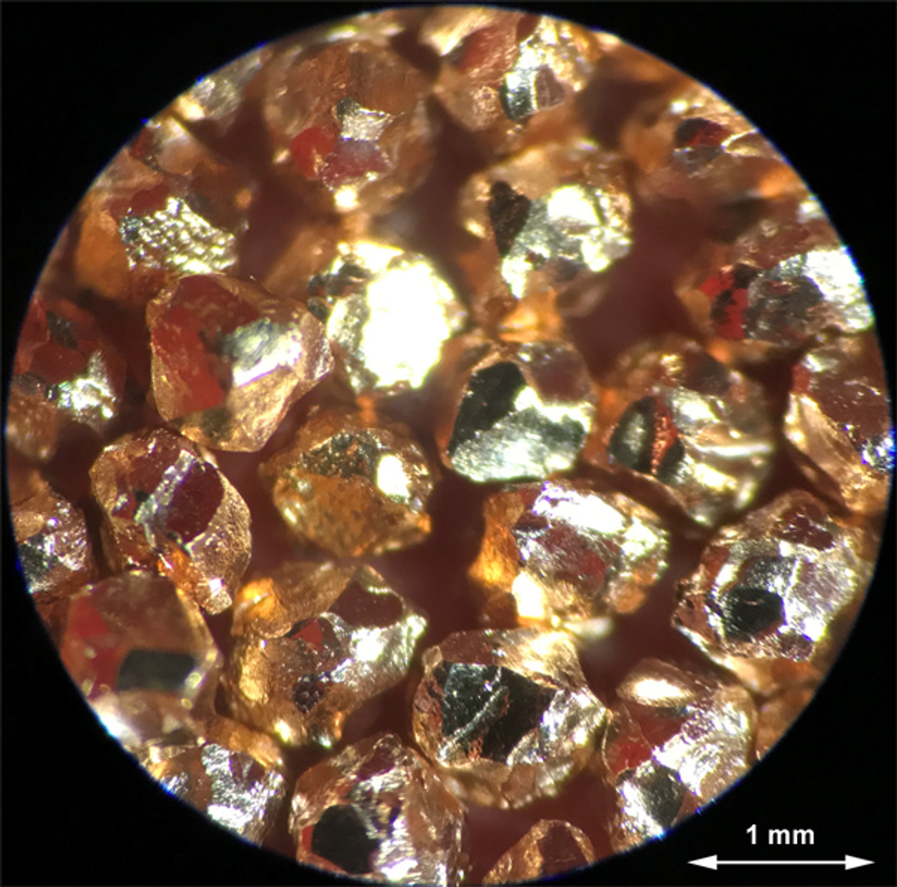 Magnified image of CU12HP copper granules