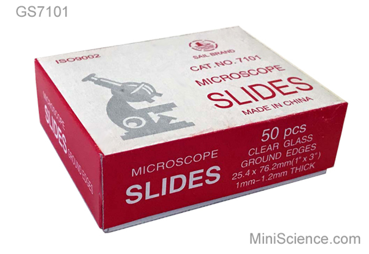 Microscope Slide Clear Glass Box of 50 ScienceKitStore