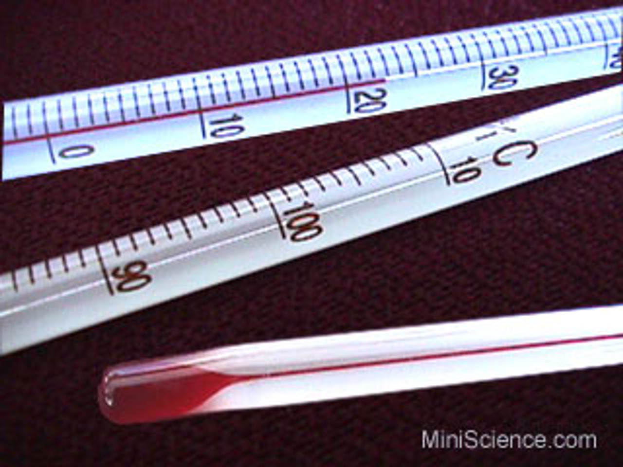 Glass Alcohol Thermometer (-20C, 110C)